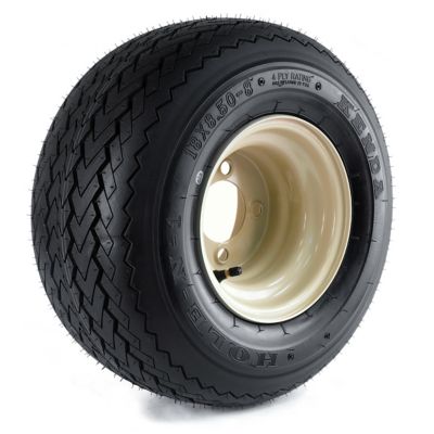 Kenda 18x850-8 K389 Hole-N-1 Golf Cart Tires, 4 Hole Stone Beige Wheel (4/4)