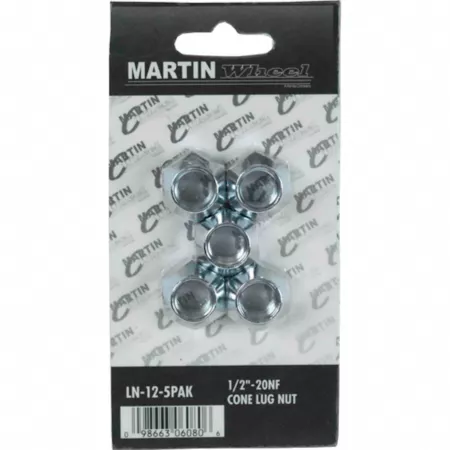 Martin Wheel Trailer Hub Lug Nuts 1/2-20 Pack of 5 Lug Wrenches