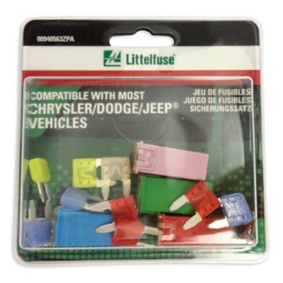 Littelfuse 7.5 to 50A Emergency OEM Fuse Kit for Chrysler/Dodge/Jeep, 5 pc.