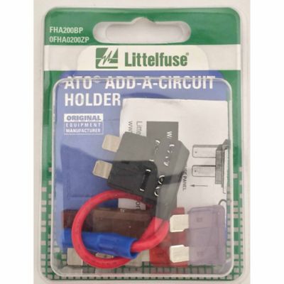 Littelfuse 10A Holder ATO Add-A-Circuit 16 AWG Card