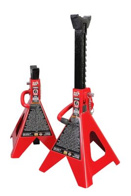 Image showing  6-Ton Capacity Big Red Double Locking Jack Stands, 2-Pack