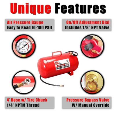 Image showing  7 gal. Big Red Portable Air Tank
