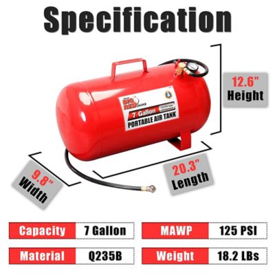 Image showing  7 gal. Big Red Portable Air Tank