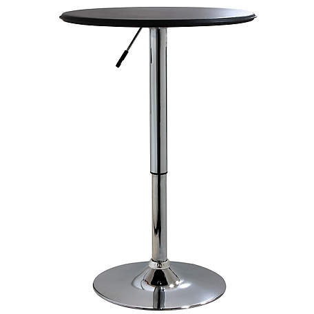 AmeriHome Round Classic Bistro Modern Dining Table, 26-36 in. Adjustable Height, 200 lb. Capacity