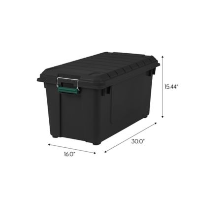 Image showing 8 th Remington WEATHERTIGHT 82 qt. Storage Tote, Black