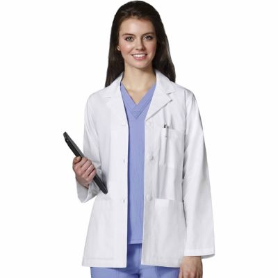 WonderWink Women's Plus Size WonderLab Consultation Coat, White