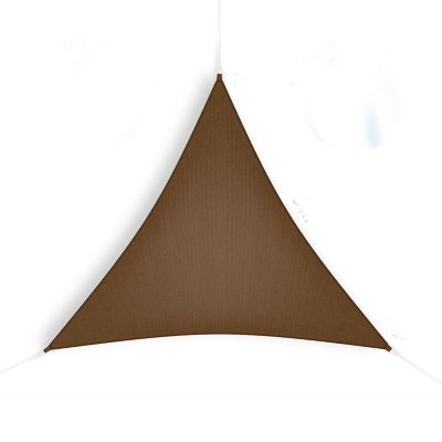 Mocha NIP Coolaroo Ready-To-Hang Triangle Shade Sail 13 ft x 13 ft x 13 ft 