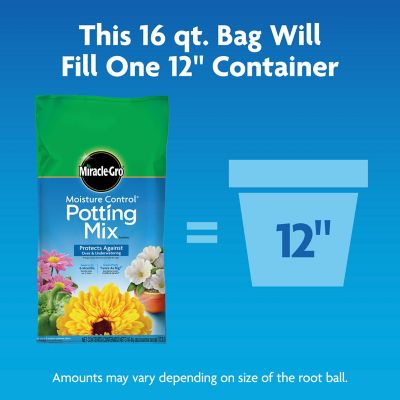 Image showing 6 th Miracle-Gro 16 qt. Moisture Control Potting Mix