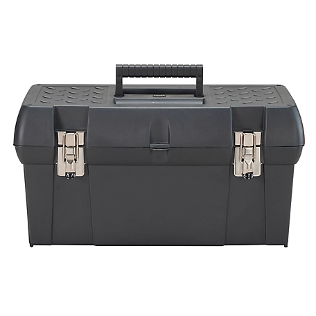 Stanley 19 in. x 9.9 in. x 9.9 in. Metal Latch Tool Box with Tote Tray