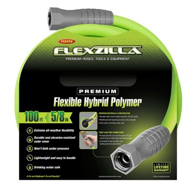 Image showing  5/8 in. x 100 ft. Garden Hose with Ergonomic Female Grip, 3/4 in. - 11/2 GHT Fittings