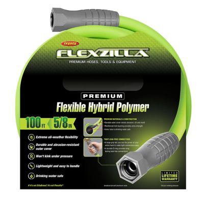 Flexzilla HFZG5100YW Garden Lead-in Hose 5/8 in Green Heavy Duty x 100 ft 