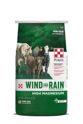 Image showing  Wind and Rain High Magnesium 4 Complete Cattle Mineral Feed, 50 lb. Bag