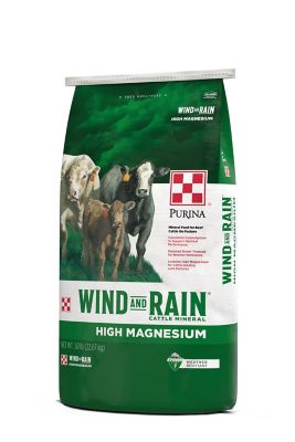 Image showing  Wind and Rain High Magnesium 4 Complete Cattle Mineral Feed, 50 lb. Bag