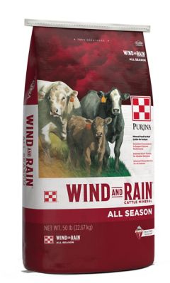 Purina Wind and Rain Storm All Season 7.5 Complete Beef Cattle Mineral Feed, 50 lb. Bag