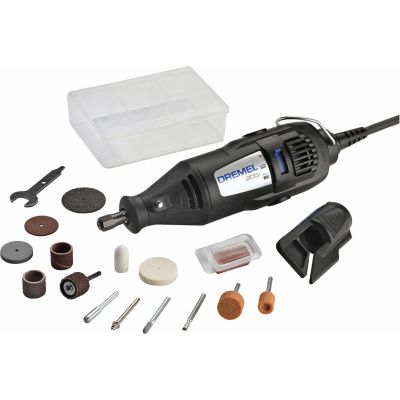 Dremel 200 Series Rotary Tool Kit, 15 Accessories with 1 Attachment, 16 pc.