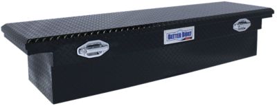 Image showing  71 in. x 20 in. Gloss Black Aluminum Low Profile Crossover Truck Tool Box