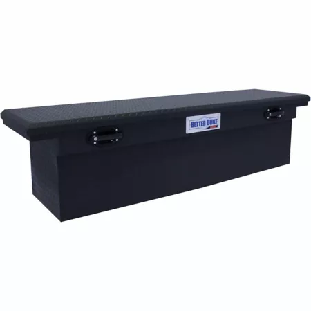 Better Built 70" x 20" Matte Black Textured Aluminum Low Profile Crossover Truck Tool Box Crossover Truck Tool Boxes