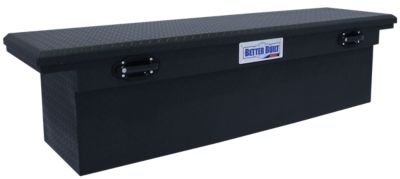 Image showing  70 in. x 20 in. Textured Matte Black Aluminum Low Profile Crossover Truck Tool Box