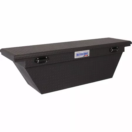 Better Built 63" x 20" Matte Black Textured Aluminum Low Profile Crossover Truck Tool Box Crossover Truck Tool Boxes