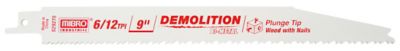 Image showing  9 in. 6/12 TPI Bi-Metal Reciprocating Saw Blade