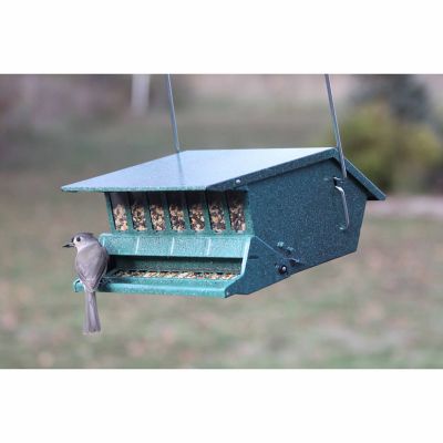 Squirrel Proof Double Suet Feeder Nature Bird Seed House Hanging Feed Nut Trap 