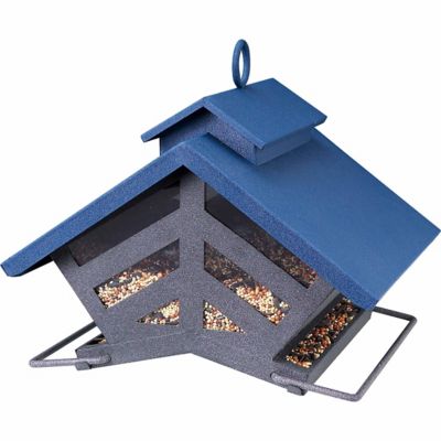 Audubon Chalet Deluxe Double Sided Hopper Bird Feeder, 4 lb. Capacity This is one of the few bird feeders that the squirrels "leave to the birds"