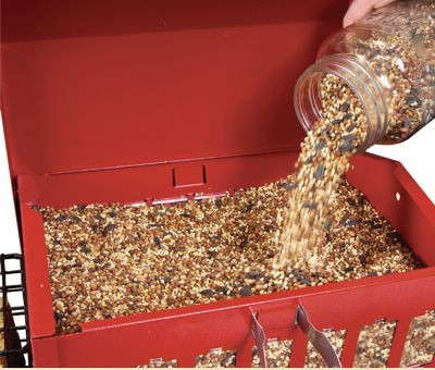 Image showing 6 th Audubon 15 lb. Seeds N' More Double-Sided Hopper Bird Feeder with Suet Holders