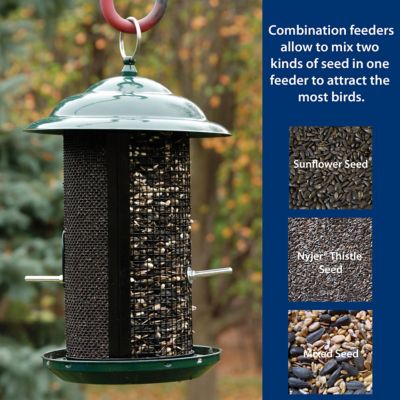 Image showing  3 lb. Combination Nyjer/Mixed Seed Mesh Hanging Bird Feeder