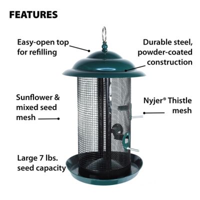 Image showing  7 lb. Combination Nyjer/Mixed Seed Mesh Bird Feeder, Large
