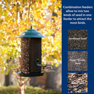 Image showing  7 lb. Combination Nyjer/Mixed Seed Mesh Bird Feeder, Large