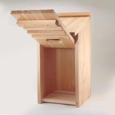 Image showing  Cedar Wood Duck House, 8.78 in. x 15.14 in. x 23 in.