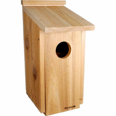 Woodlink Wood Screech Owl/Kestrel Bird House, 8-3/4 in. x 13 in. x 19-3/4 in.