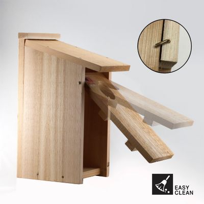 Image showing  Wood Screech Owl/Kestrel Bird House, 13 in. x 8.75 in. x 19.75 in.