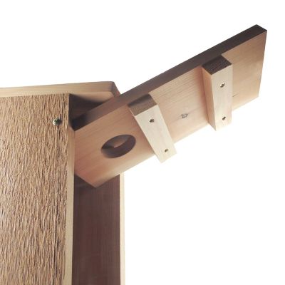 Image showing  Wood Screech Owl/Kestrel Bird House, 13 in. x 8.75 in. x 19.75 in.