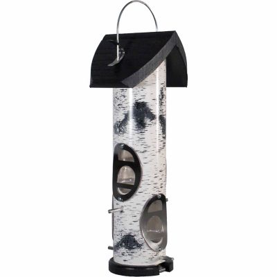 Woodlink Squirrel-Resistant Birch Log Mixed Seed Tube Bird Feeder, 2 lb. Capacity, 15 in. Birds love this feeder