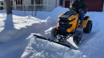 Image showing  46 in. Steel Snow Blade Attachment for Troy-Bilt, Bolens, Yard Machines, Huskee and MTD Riding Mowers (2001 and Up)