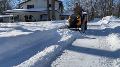 Image showing  46 in. Steel Snow Blade Attachment for Troy-Bilt, Bolens, Yard Machines, Huskee and MTD Riding Mowers (2001 and Up)