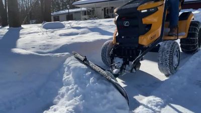 Image showing 5 th Cub Cadet 46 in. Steel Snow Blade Attachment for Troy-Bilt, Bolens, Yard Machines, Huskee and MTD Riding Mowers (2001 and Up)