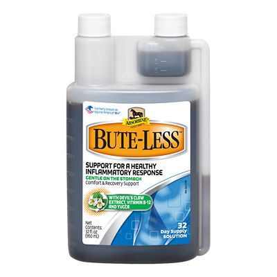 Absorbine Bute-Less Comfort & Recovery Supplement Solution, 32 oz. But I use the pellet form for my 30 year old horse and it seems to be making him feel better