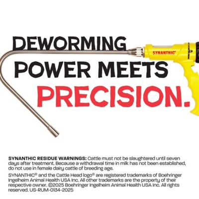 Image showing 6 th Boehringer Ingelheim Synanthic 22.5% Bovine Cattle Dewormer Suspension, 500 mL