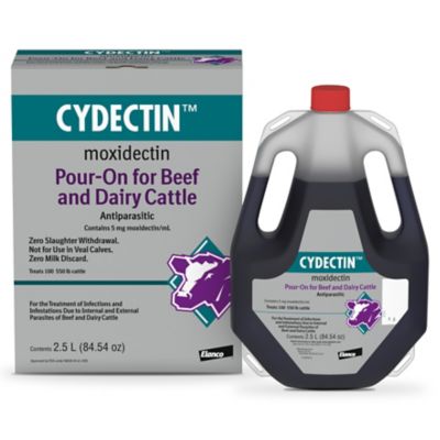 Cydectin 0.5% Pour-On Cattle Dewormer, 2.5 L