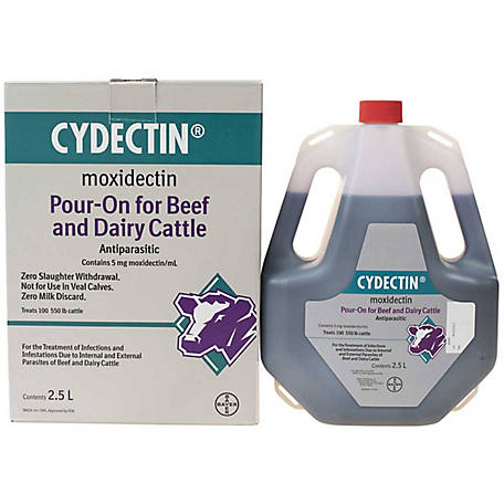 Bayer Cydectin 0.5% Pour-On Cattle Dewormer, 2.5 L