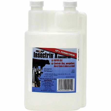 Prozap Insectrin X 10% Permethrin Emulsifiable Pour-On Insecticide Concentrate, 1 qt.
