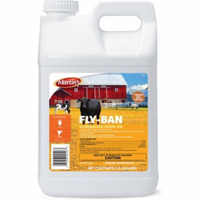 Martin's Fly-Ban Synergized Pour-On Livestock Insecticide, 2.5 gal.