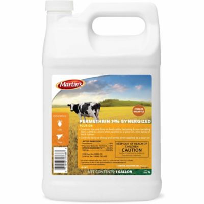 Martin's Permethrin 1% Synergized Pour-On Livestock Insecticide, 1 gal.