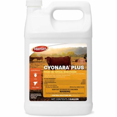 Martin's Cyonara Plus Lambda Cyhalothrin and Piperonyl Butoxide Pour-On Livestock Insecticide, 1 gal.