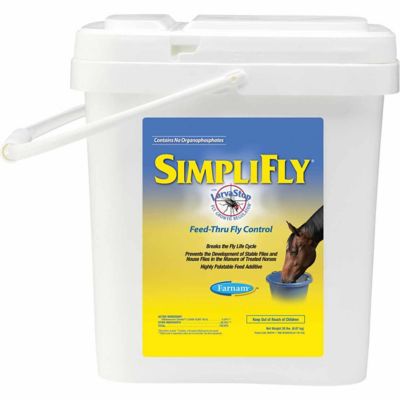 Farnam SimpliFly Feed-Thru Fly Control with LarvaStop Fly Growth Regulator Livestock Supplement, 20 lb.