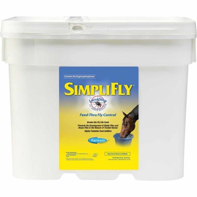 Farnam SimpliFly Feed-Thru Fly Control with LarvaStop Fly Growth Regulator Livestock Supplement, 50 lb.