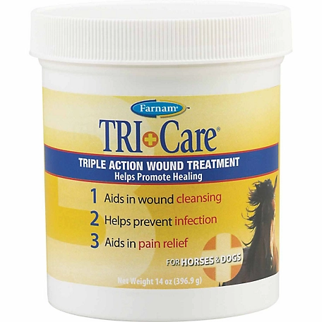 Farnam TRI-Care Triple Action Animal Wound Treatment, 14 oz.