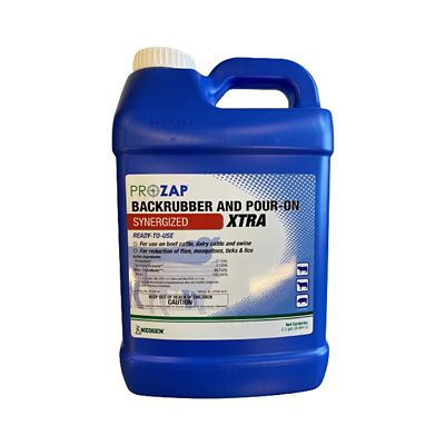 Prozap Back Rubber Pour-On Xtra Livestock Insecticide, 2.5 gal.